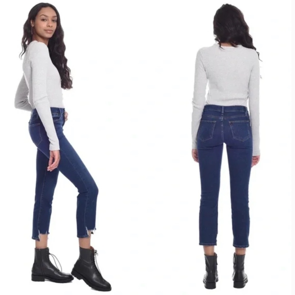 Frame - Le High Straight Jeans - Roswell Chew (Dark Wash) Women's 26